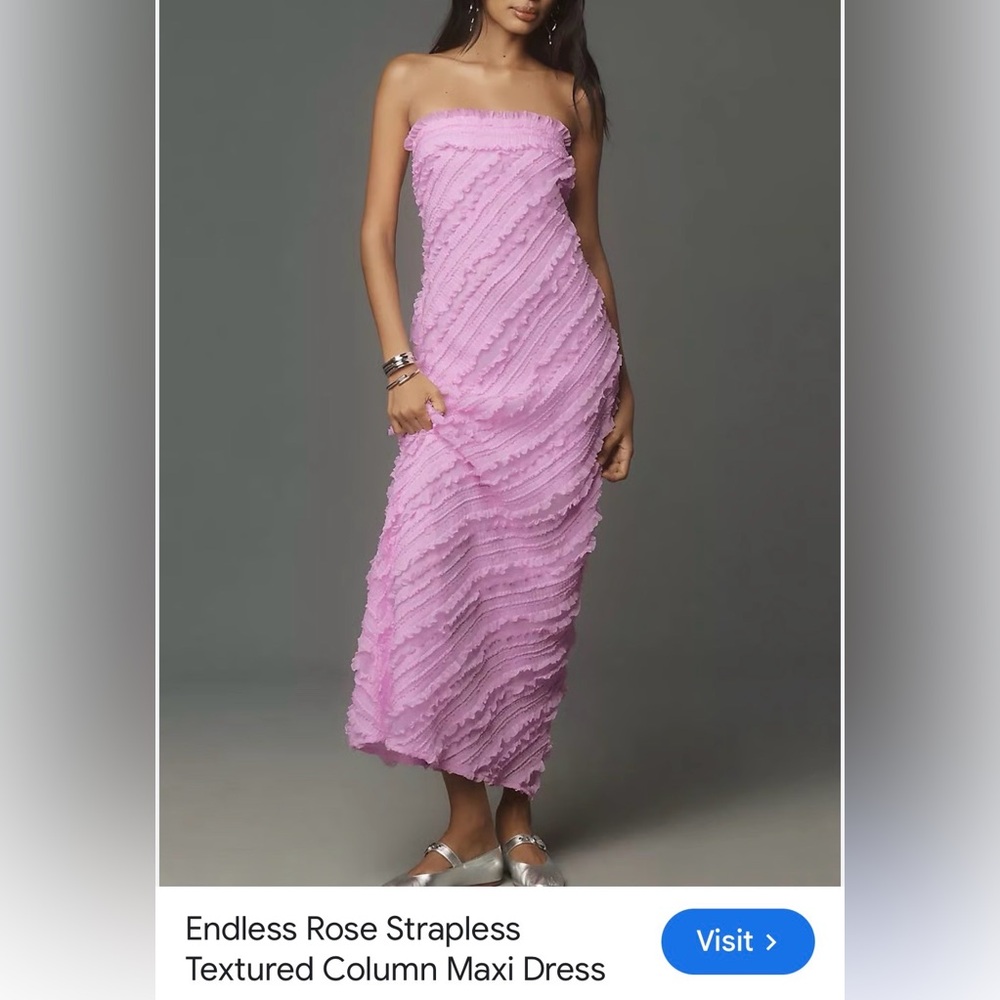 Endless Rose strapless Pink Dress NWT